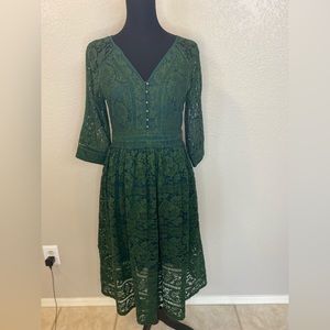 NEW Metisu Green Floral Lace Dress